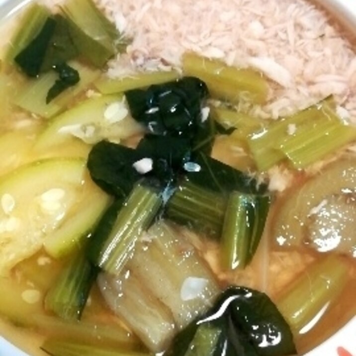 離乳食★きゅうりと小松菜ツナスープ